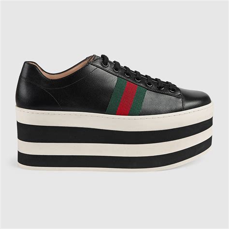 street style gucci platform sneakers|platform Gucci sneakers women.